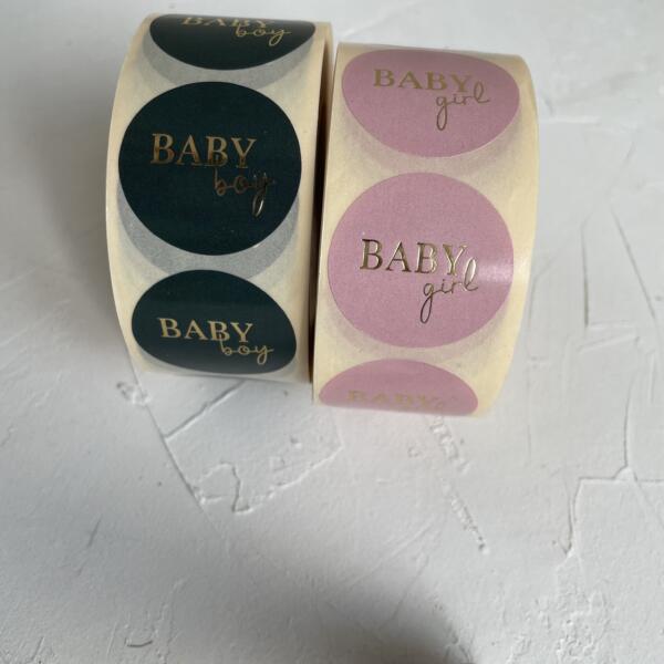 Babyroze sluitzegel, goud 'Baby Girl'