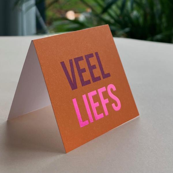 Cadeaukaartje VEEL LIEFS