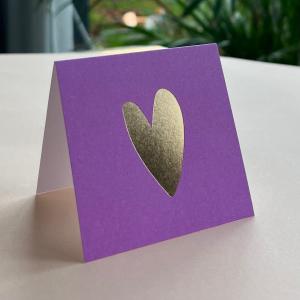 Cadeaukaartje HART paars