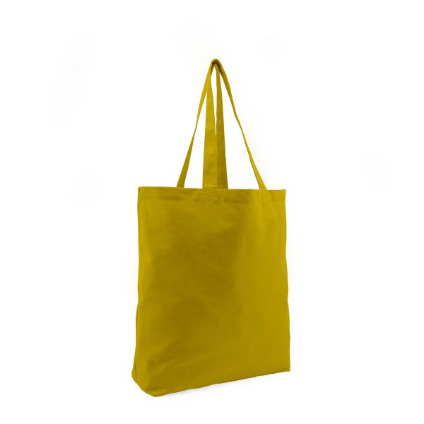 Grote katoenen shopper tas met felgekleurde opdruk