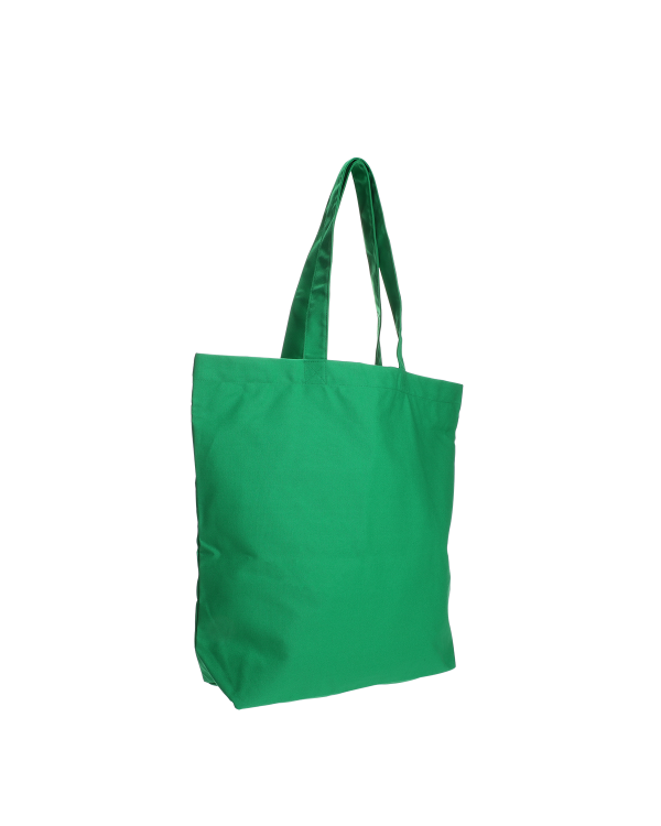 Grote katoenen shopper tas met felgekleurde opdruk